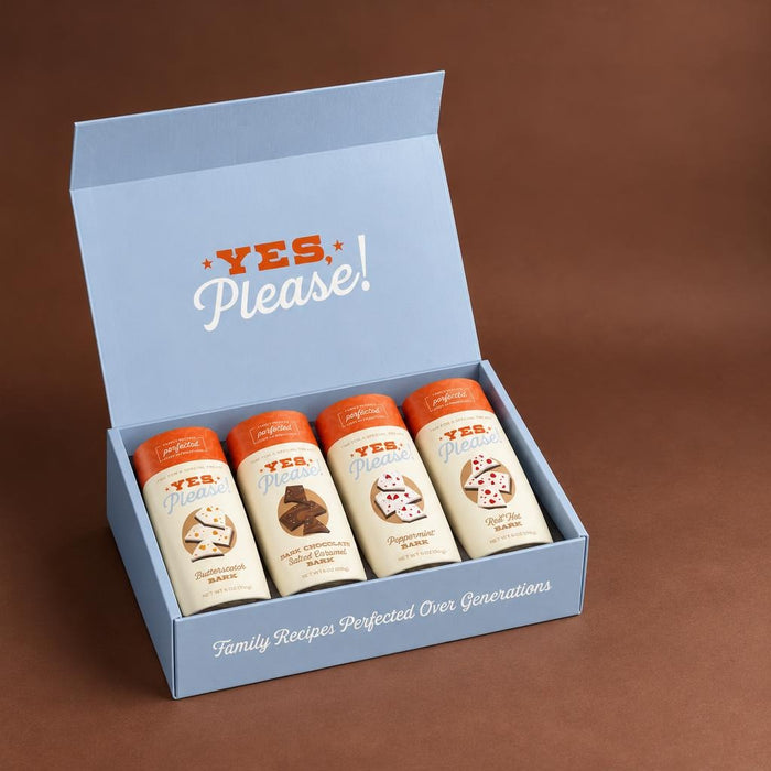 Bark Gift Box in cocoa brown packaging
