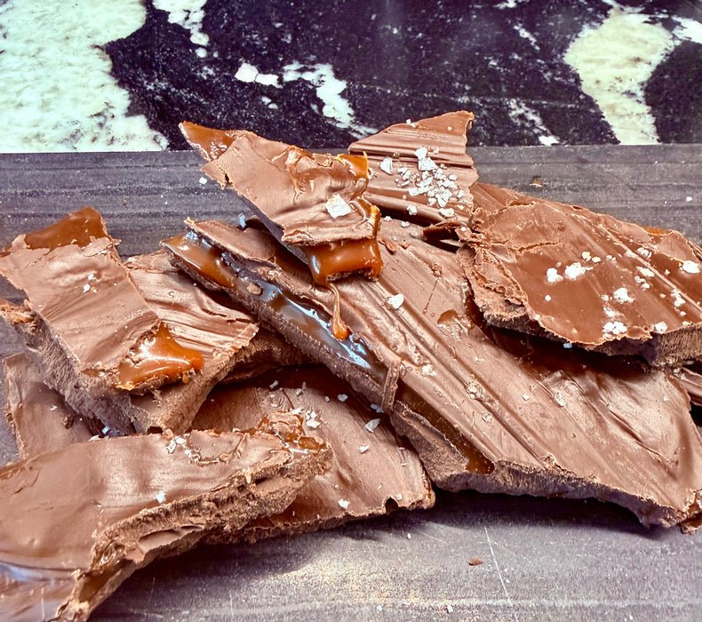 Dark Chocolate Salted Caramel Bark